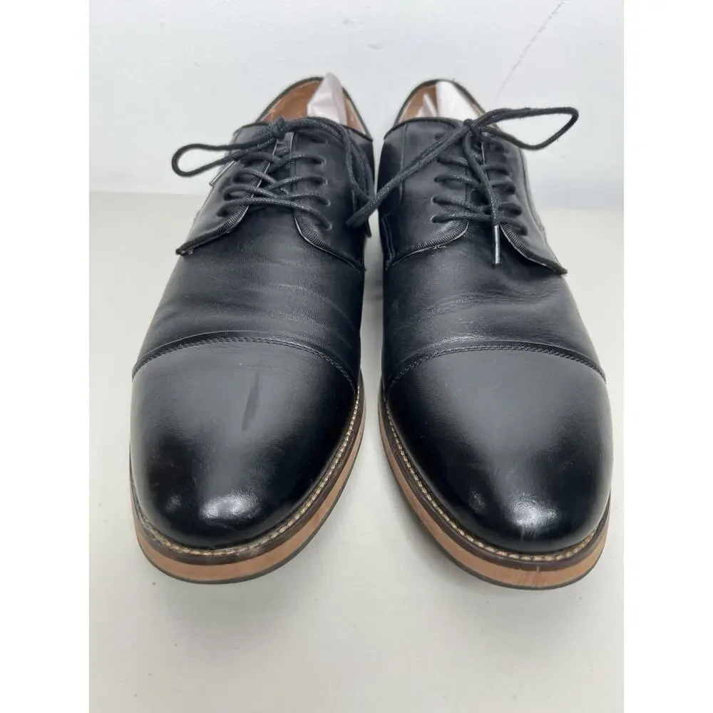 Florsheim Surge Cap Toe Oxford Men’s Black Leather Shoes Size 11D